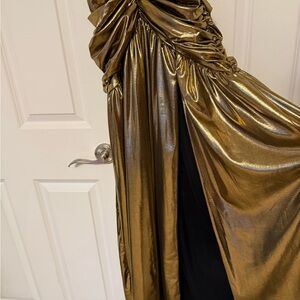 Glamorous Metallic Gold Wedding Gown